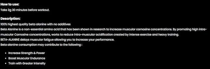 Beta Alanine Marvelous