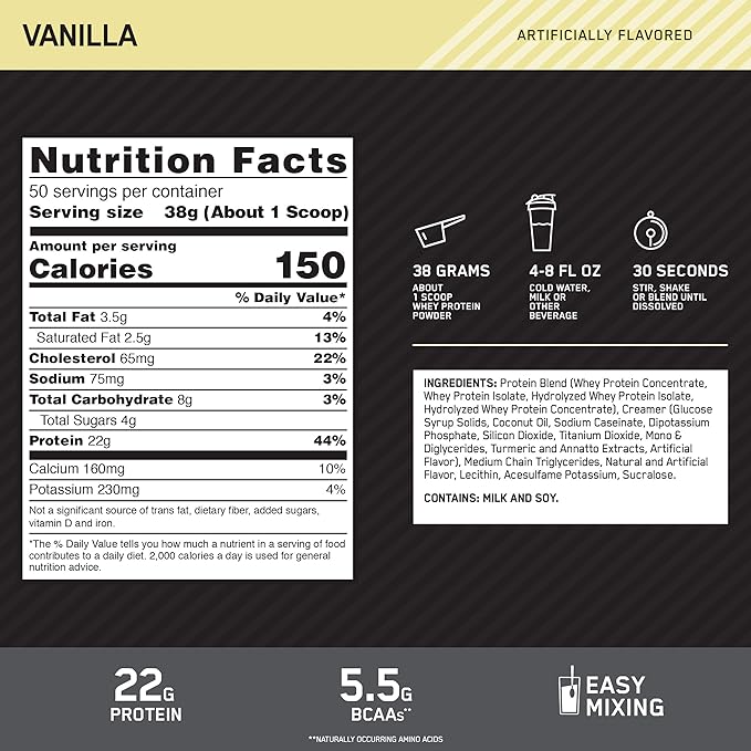 Optimum Nutrition Performance Whey Protein Powder