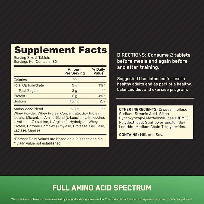 Optimum Nutrition Superior Amino 2222 - Amino Acid