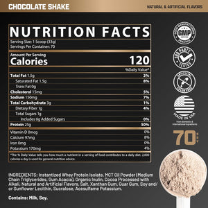 Nutrex Research IsoFit | Whey Protein Powder Instantized 100% Whey Protein Isolate