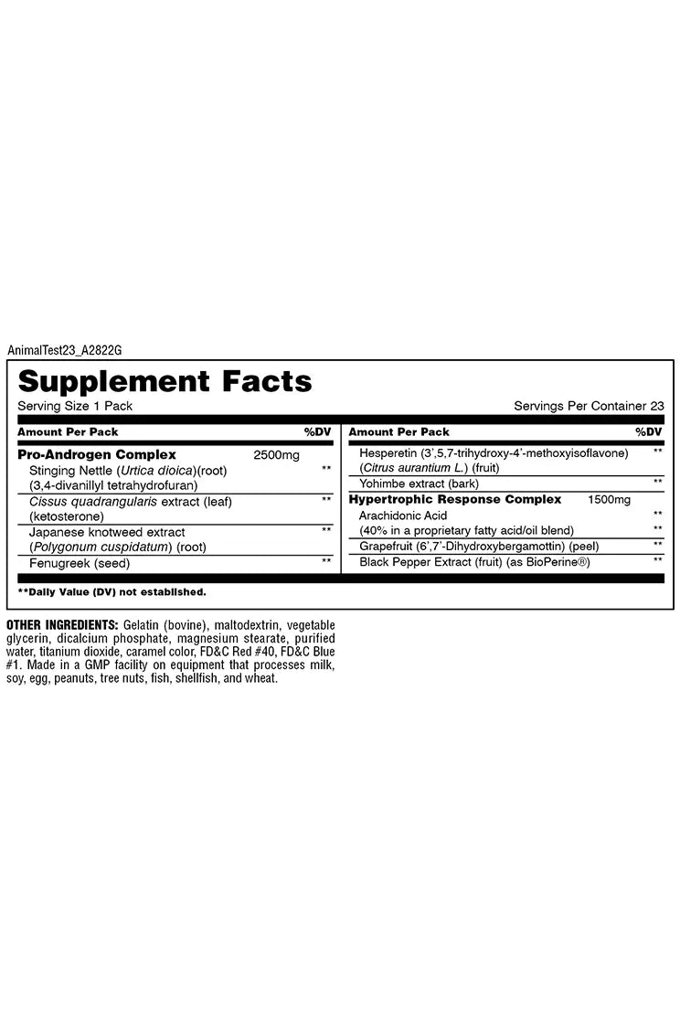 Animal, Test, 21 Pill Packs, 21 Servings