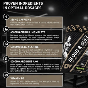 DY Nutrition - Blood and Guts Pre Workout Powder, 380g