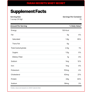 Farah Secret, WHEY SECRET, 2.3kg, 72 Servings