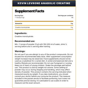 Kevin Levrone, Anabolic Creatine, 300g, 60 Servings