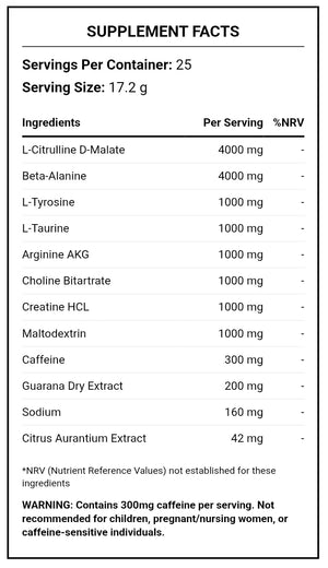 Marvelous Experiment Pre-Workout