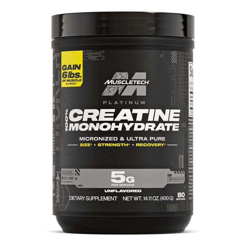 MuscleTech, Platinum 100% Creatine, Unflavored, 400G, 80 Servings