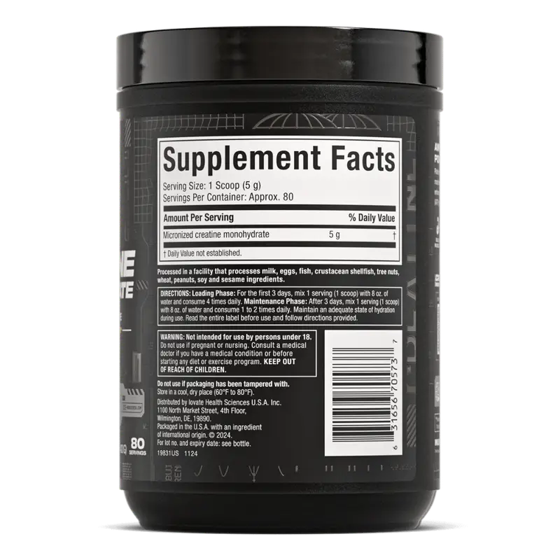 MuscleTech, Platinum 100% Creatine, Unflavored, 400G, 80 Servings