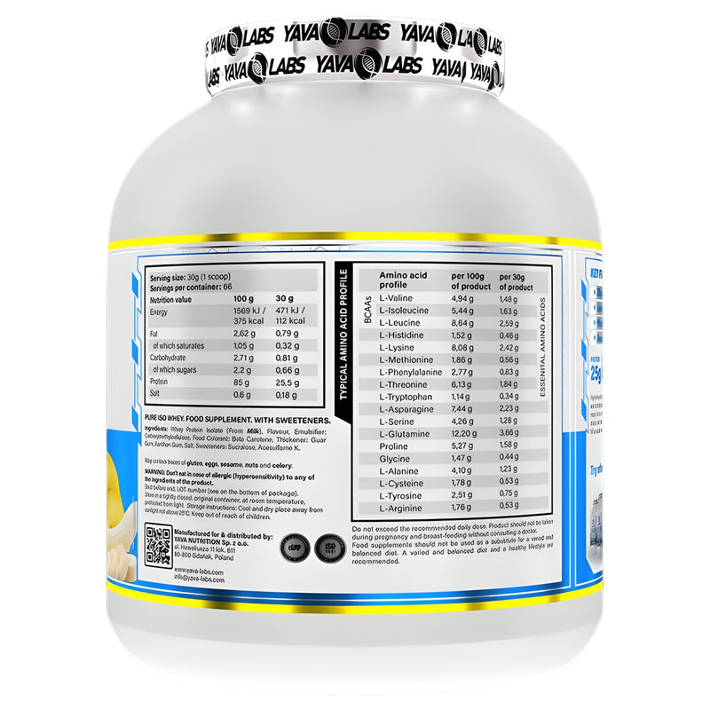 Yava labs | Pure iso whey 2kg