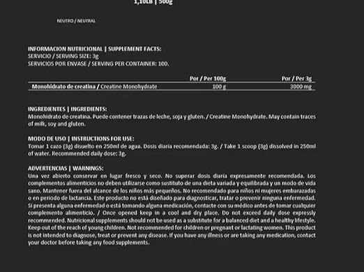 Big Man Pure Creatine Monohydrate - Unflavored - 30 Servings