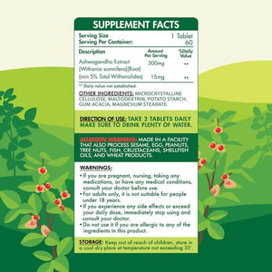 Organic Nation Ashwagandha 600mg - 60 Tablets