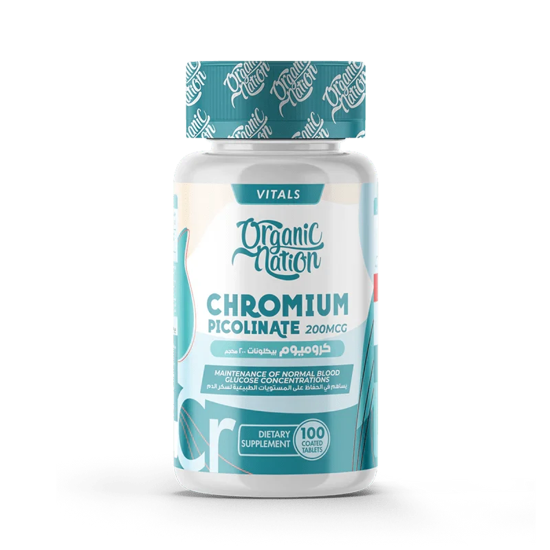 Organic Nation Chromium Picolinate - 200mcg - 100 Tablets